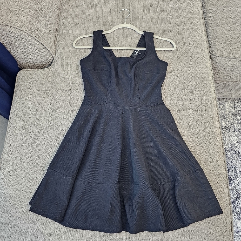 Lulu's Home Before Daylight Black Elegant Casual Sleeveless Dress Size Small